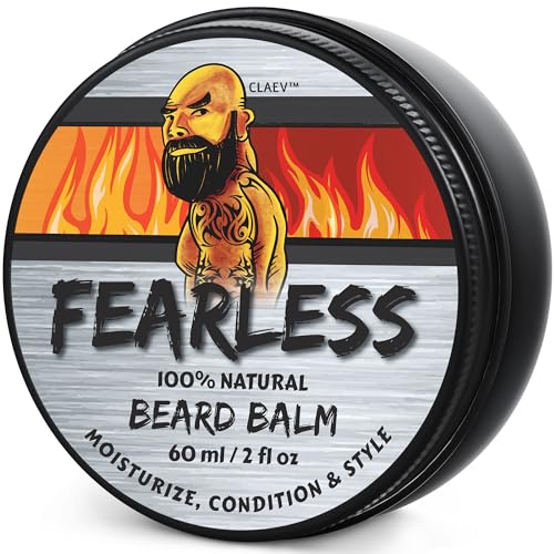 Claev Beard Balm - Natural Conditioning & Styling, Prevents Beardruff - 2oz