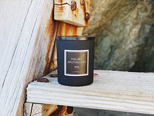 Matte Black Candle - Cayman Scent, Clean Burning Coconut & Soy Wax, Hand Poured - 8oz