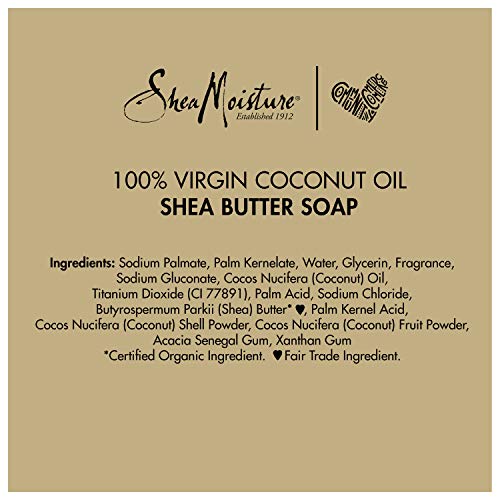 SheaMoisture Bar Soap - Moisturizing Coconut Oil Cleanser, Cruelty-Free - 8oz