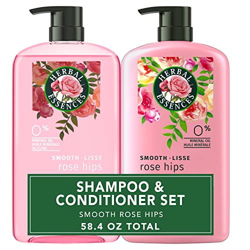 Herbal Essences Shampoo & Conditioner Set - Smooth Hair with Vitamin E & Jojoba - 29.2oz Each