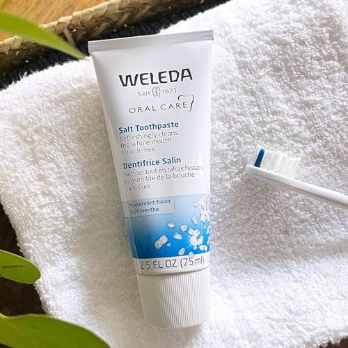 Weleda Natural Toothpaste - Fluoride-Free with Sea Salt & Peppermint, Certified Natural - 2.5oz