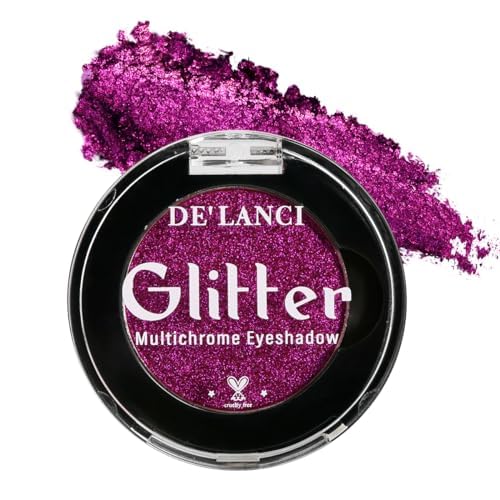 BEUSELF Purple Glitter Eyeshadow - Long Lasting, 100% Vegan, Talc-Free, Travel Size - 4g