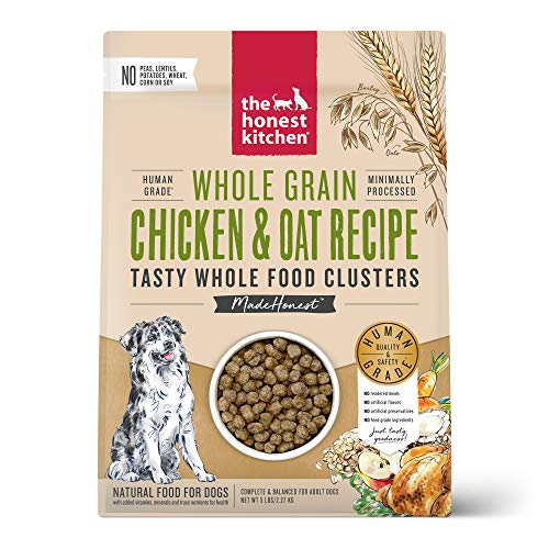 The Honest Kitchen Dry Dog Food - Human Grade Chicken & Oats, No Fillers or Preservatives - 5 lb