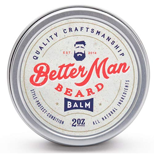 Better Man Beard Balm - Hydrating All-Natural Formula with Lavender & Rosemary - 2 oz