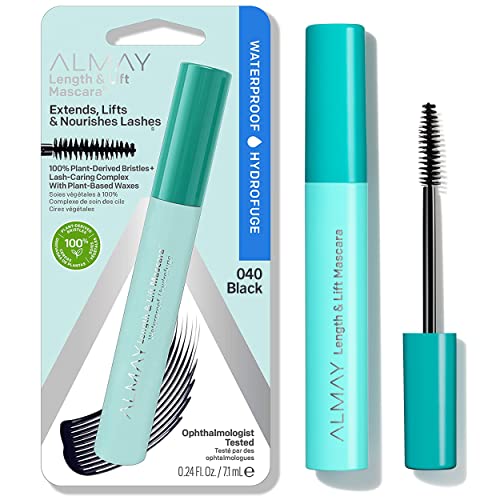 Almay Lengthening Mascara - Volume & Lift, Hypoallergenic, Plant-Based Bristles - 0.24 fl oz