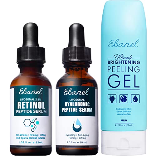 Ebanel Face Serum Bundle - Reduces Wrinkles, Hydrates Skin, Cruelty-Free - 4.12oz