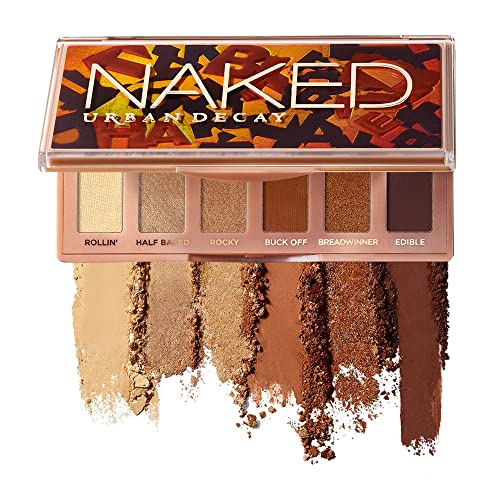 URBAN DECAY Naked Half Baked Mini Eyeshadow - 6 Warm Shades, Vegan, Cruelty-Free - Travel Size