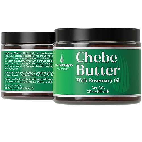 Hair Thickness Maximizer Chebe Rosemary Oil Hair Butter - Strengthens, Moisturizes - 2oz