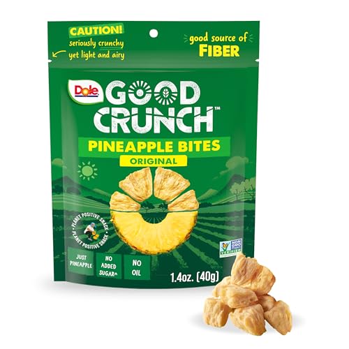 Dole Good Crunch Pineapple Bites - Nutritious Vegan Snack, Gluten Free & Non-GMO - 1.4oz Bag