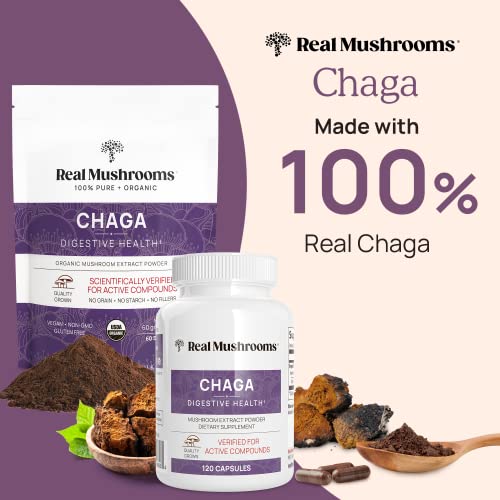 Real Mushrooms Mushroom Supplement Bundle - Immune Support, Digestive Health - 60ct & 120ct