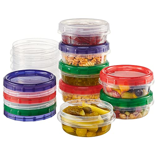 Elegant Disposables Food Storage Containers - Reusable, Leak-Proof, BPA-Free - 12 Pack, 8oz