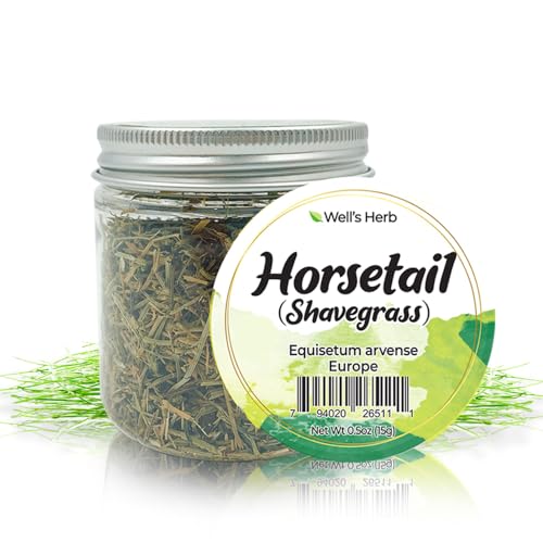 Well's Herb Hair Oil - Nourishing Dried Horsetail for Healthy Hair & Skin - 0.5 oz