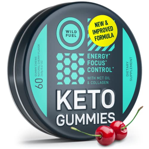 Keto Candy MCT Oil Gummies - Energy Boost, Low Carb, Collagen for Recovery - 60 Cherry Chews