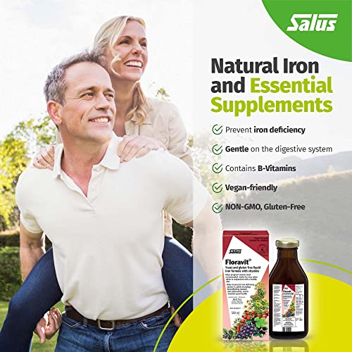 Salus Floravit Herbal Iron Supplement - Boosts Energy, Gluten-Free, Non-GMO - 500ml