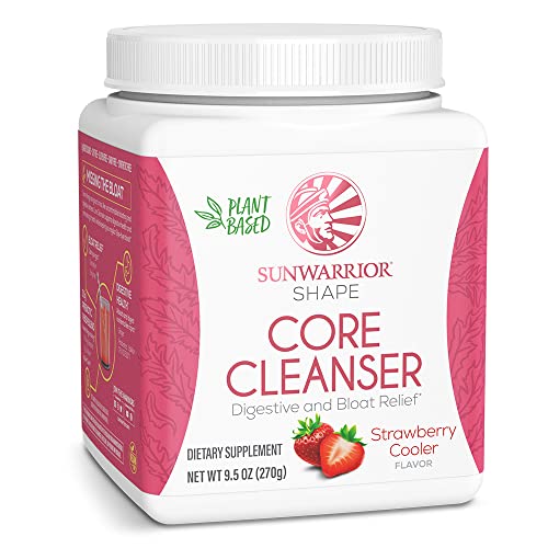 Sunwarrior Digestive Enzyme Blend - Bloat Relief & Gut Health, Strawberry Cooler - 30 Servings