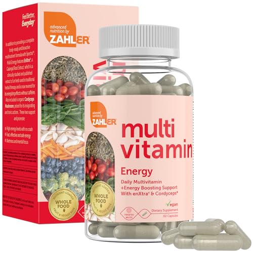 Zahler Daily Multivitamin - Energy Support with 20+ Nutrients, Vegan & Kosher - 60 Capsules