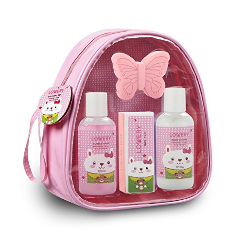 Lovery Bath & Body Gift Set - Watermelon Sugar Scent, Safe Ingredients - 5pc Spa Kit