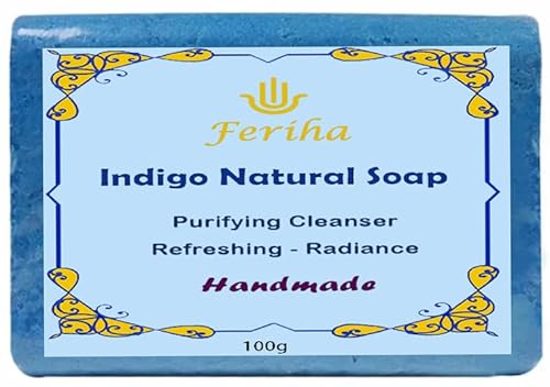 Moroccan Indigo Nila Facial Soap - Hydrating Argan Oil & Shea Butter, Sulfate-Free - 5oz