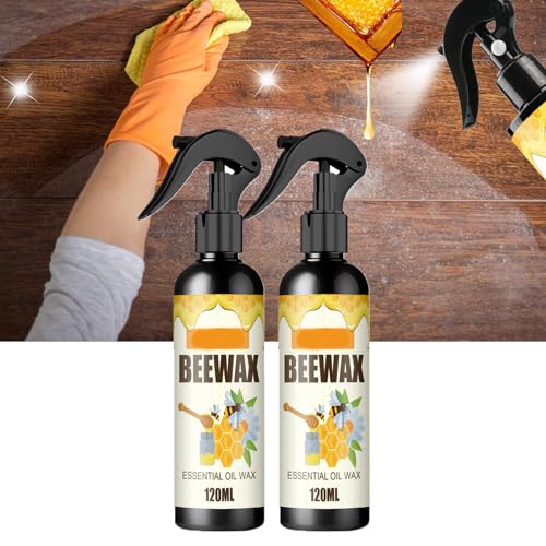 RESAWN Beeswax Furniture Polish Spray - Revitalizes Wood, Natural Ingredients - 2 Pack