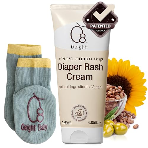 Oeight Diaper Rash Cream - Natural Relief with Zinc & Calendula, Fragrance-Free, 120ml