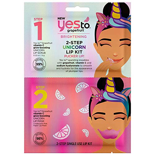 Yes To Grapefruit Lip Care Kit - Hydrating, Plumping, 97% Natural Ingredients - 2-Step Set