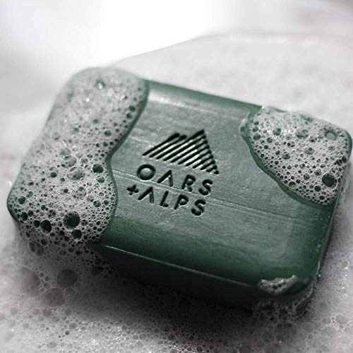 Oars + Alps Charcoal Exfoliating Bar Soap - Refreshing Peppermint, Dermatologist Tested - 6oz