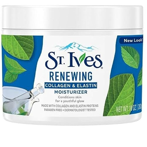 St Ives Moisturizer - Firms Skin, Reduces Fine Lines, Collagen & Elastin Enriched - 10oz (Pack of 3)