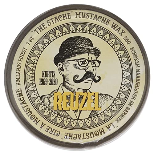 Reuzel Mustache Wax - All-Day Hold, Light Masculine Scent, Vegan Formula - 1 oz