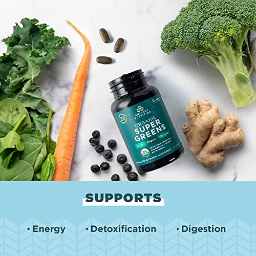 Ancient Nutrition Super Greens - Supports Digestive Health, Probiotics, 30 Servings, 90 Tablets