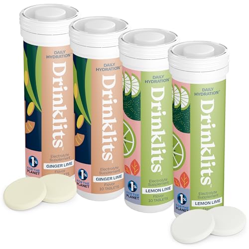 Drinklits Electrolyte Tablets - Sugar-Free Hydration with Essential Vitamins, 40 Servings