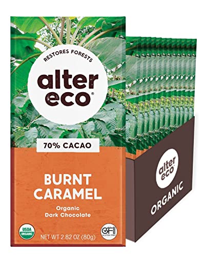 Alter Eco Dark Chocolate Bars - 90% Pure Cocoa, Fair Trade, Organic, Mint Flavor - 12-Pack