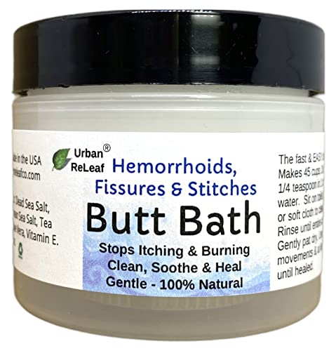Urban ReLeaf Sitz Bath - Relieves Hemorrhoids & Fissures, Natural Sea Salt Soak - 3oz