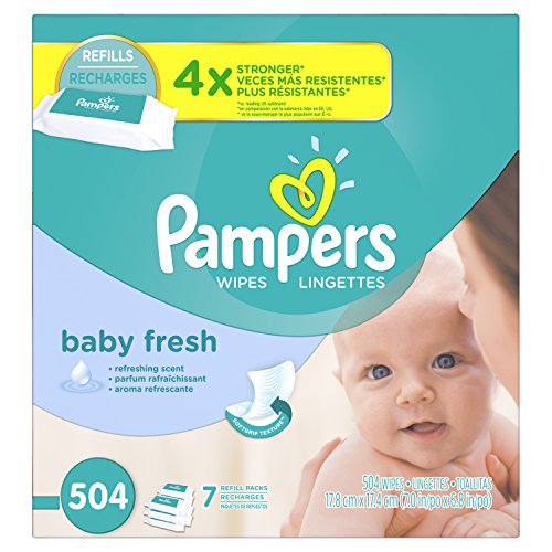 Pampers Baby Wipes - 4X Stronger Cleaning, Gentle on Skin - 504 Count Refill Pack