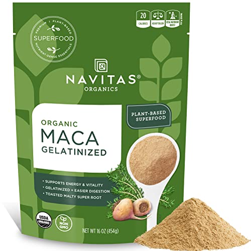 Navitas Organics Maca Gelatinized Powder - Energy & Vitality Support, Organic & Non-GMO - 16oz