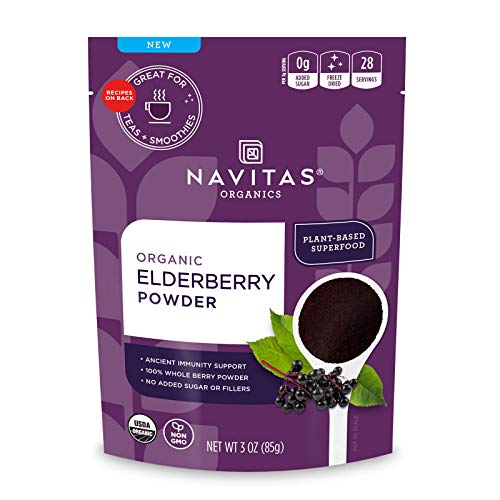 Navitas Organics Elderberry Powder - Immune Support, Organic & Non-GMO - 3oz, 28 Servings