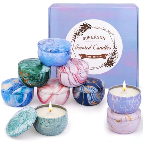 Aromatherapy Candle Set - 9 Scents for Relaxation, Natural Soy Wax, 180H Burn Time - 2.5oz