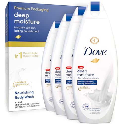 Dove Deep Moisture Body Wash - 24H Hydration, Nourishing Formula, Refreshing Scent - 22 Oz