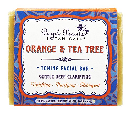 Purple Prairie Astringent Facial Soap - Clarifying, Uplifting, Aromatherapy Benefits - 4oz