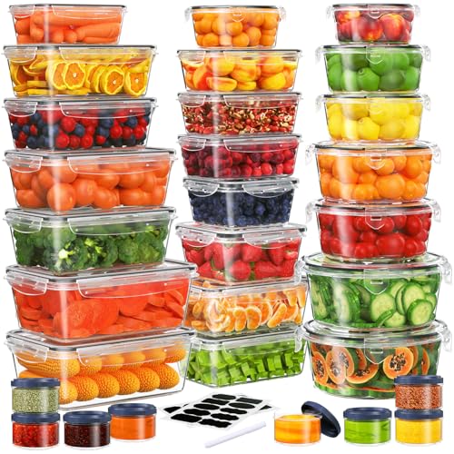 KITHELP 60-Piece Food Storage Container Set - Leakproof, BPA-Free, Airtight - Microwave Safe