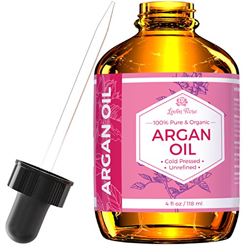 Leven Rose Argan Oil - Nourishing Hair and Skin Treatment, 100% Pure Organic - 4 oz
