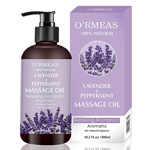 O'RMEAS Body Oil - Lavender & Peppermint Moisturizer, Natural Ingredients - 10.2 fl. oz