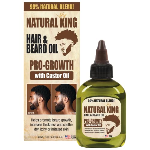 SFC Natural King Beard Oil - Boosts Hair Growth, 99% Natural Ingredients - 2.5oz Travel Size