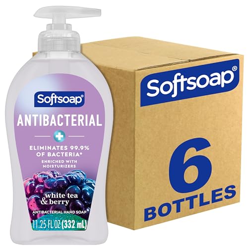 Softsoap Antibacterial Liquid Hand Soap - 99.9% Bacteria Elimination, Moisturizing - 11.25oz, 6 Pack