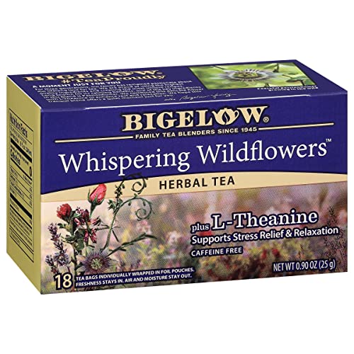 Bigelow Tea Whispering Wildflowers - Relaxing Herbal Blend with L-Theanine, 108 Bags