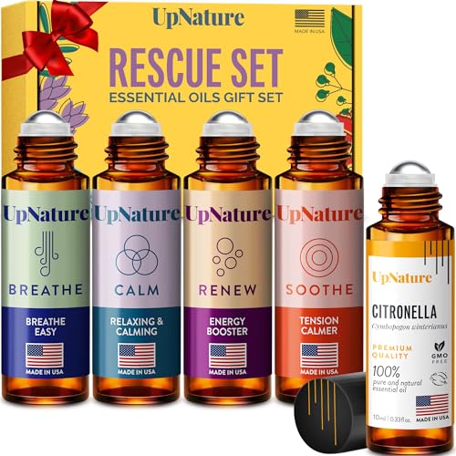 Citronella Essential Oil Bundle - Refreshing Outdoor Aroma, Calming Blends - 10ml Roll-Ons