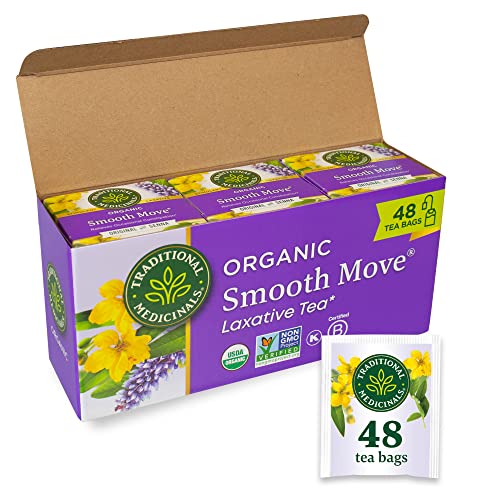 Traditional Medicinals Organic Smooth Move Tea - Relieves Occasional Constipation, 48 Bags