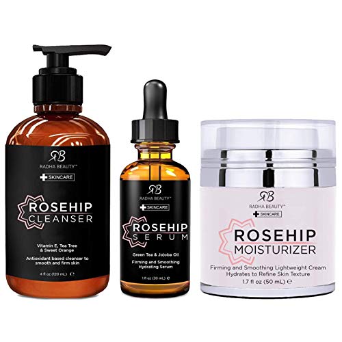 Radha Beauty Skin Care Set - Hydrating Anti-Aging Kit with Natural Ingredients - 3 Items