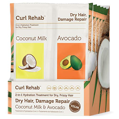 Curl Rehab Hair Care Bundle - Nourishing Coconut & Avocado for Damaged Curls - 6 Count