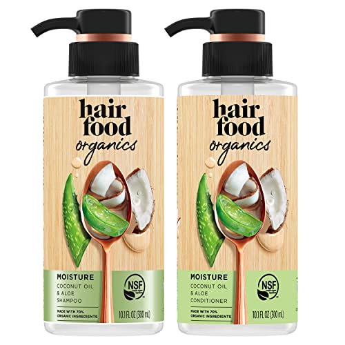 Hair Food Organics Shampoo & Conditioner Set - Nourishing, Sulfate-Free, 10.1 Fl Oz Each