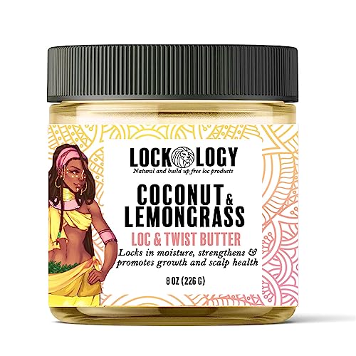 Loc Retwisting Butter & Moisturizer Set - All Natural, No Build Up, Coconut Lemongrass - 8oz